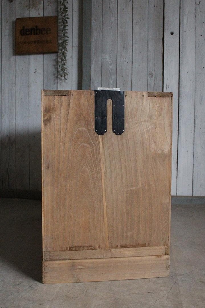 古い木製の引き出し　2段　食器棚　シャツケース　収納棚　チェスト　古家具