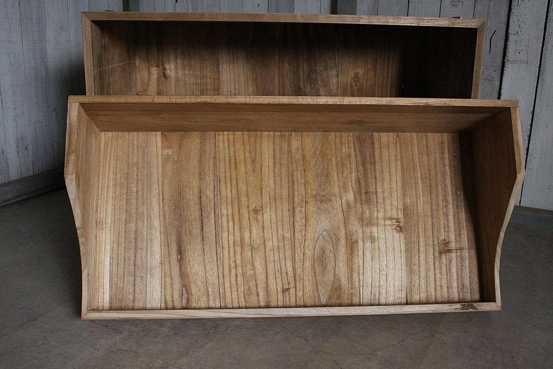 古い木製の引き出し　2段　食器棚　シャツケース　収納棚　チェスト　古家具