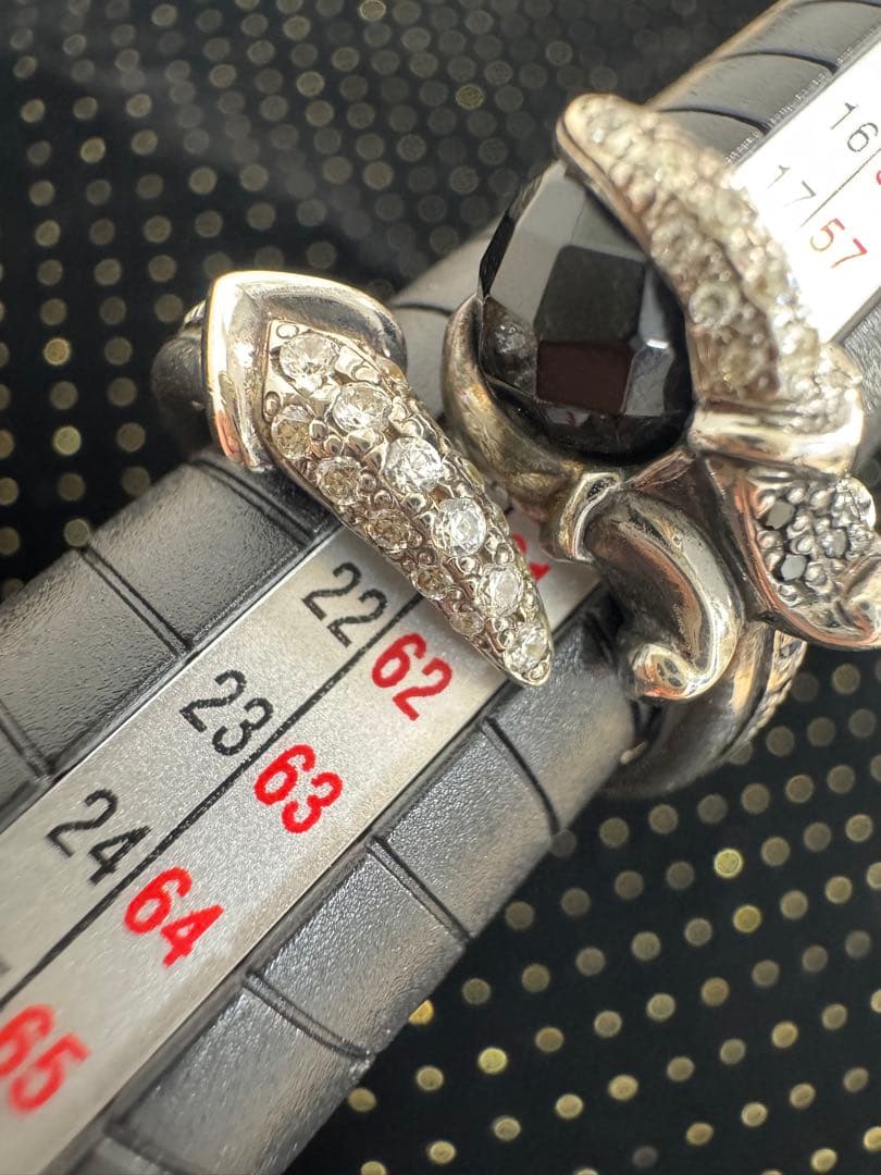 蛇デザイン シルバー925リング 22号