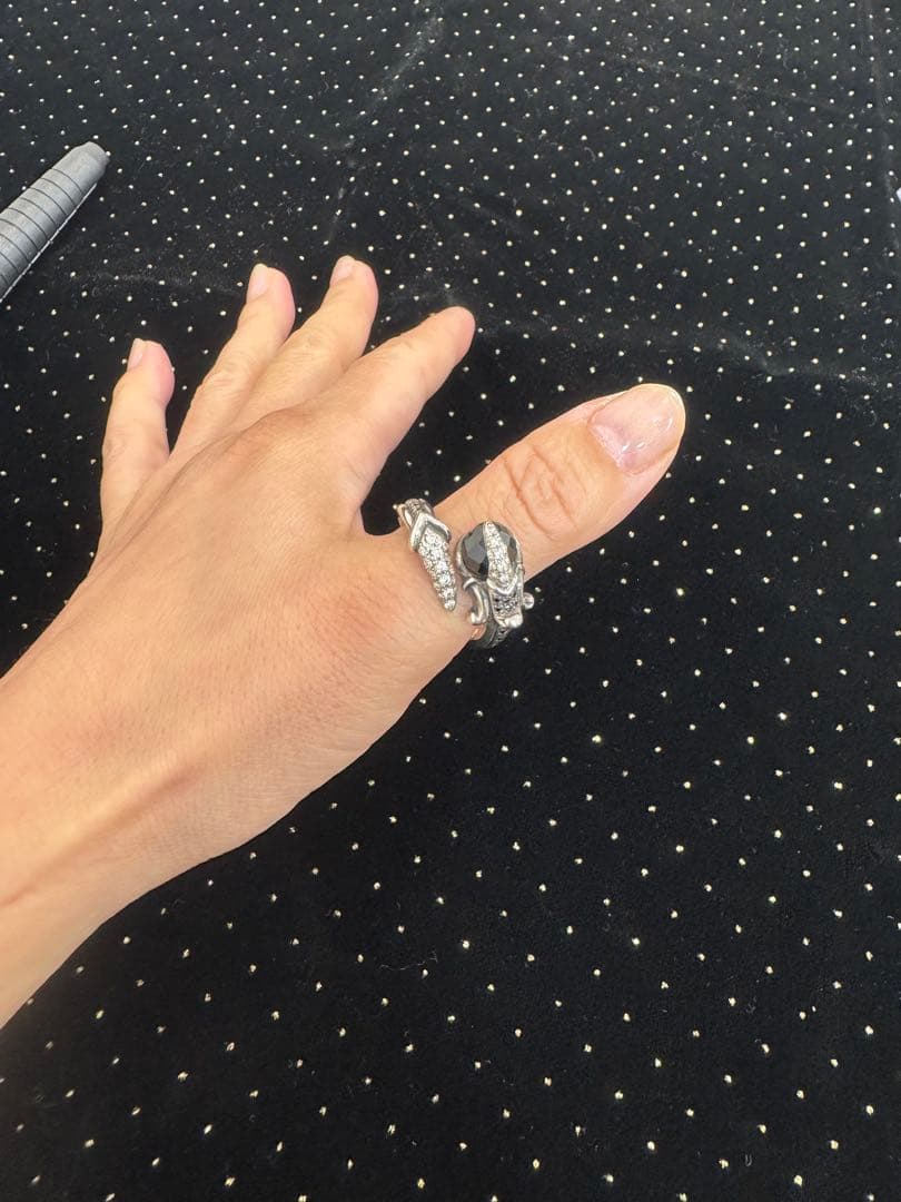 蛇デザイン シルバー925リング 22号