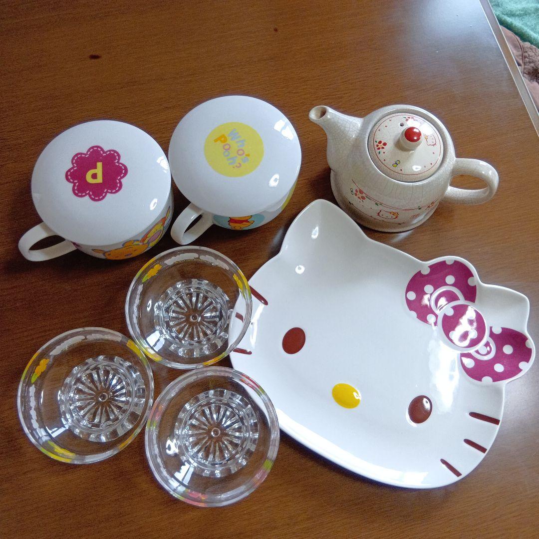 美品♥ハローキティープーさんマグカップ大 食器セットコメント10%引き