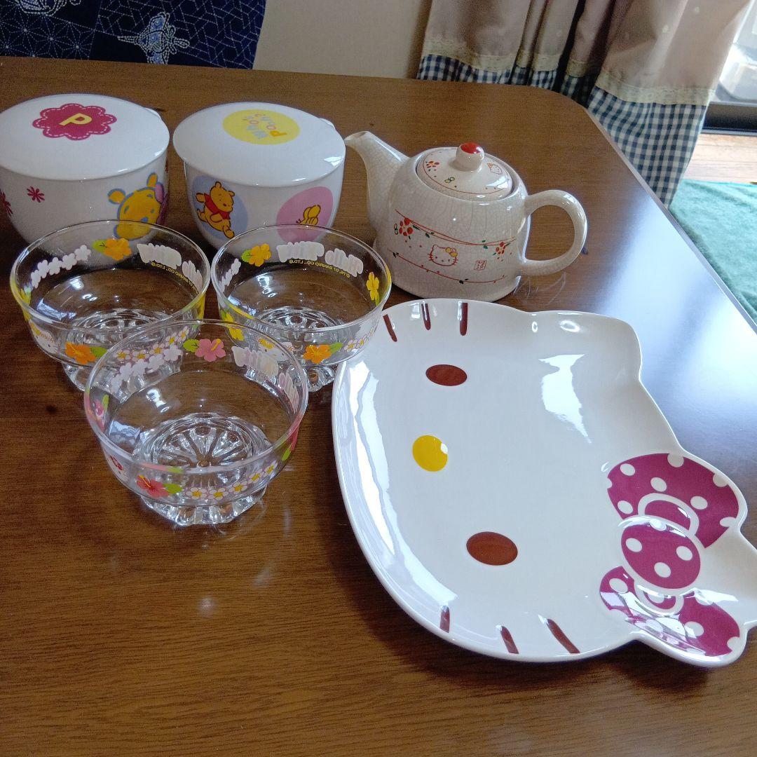 美品♥ハローキティープーさんマグカップ大 食器セットコメント10%引き