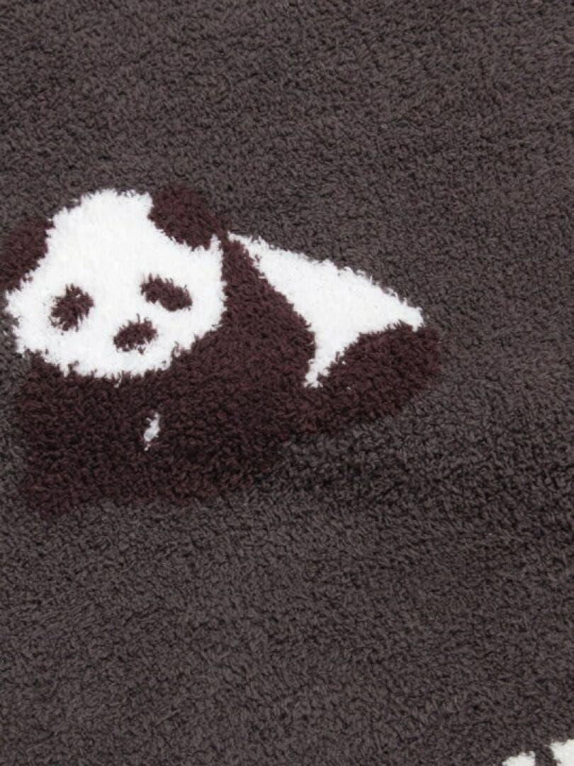 ジェラートピケ パンダジャガードマルチカバー 毛布 ブランケット　DGRY