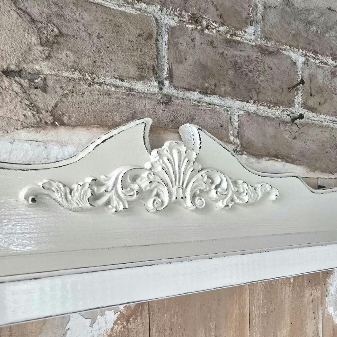 ketty フレンチアンティークシャビー壁掛け シェルフ　ワイド488