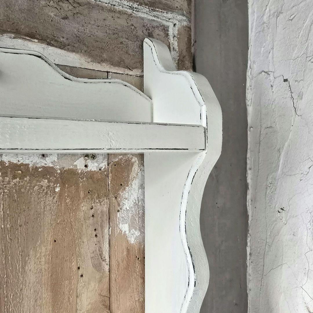 ketty フレンチアンティークシャビー壁掛け シェルフ　ワイド488