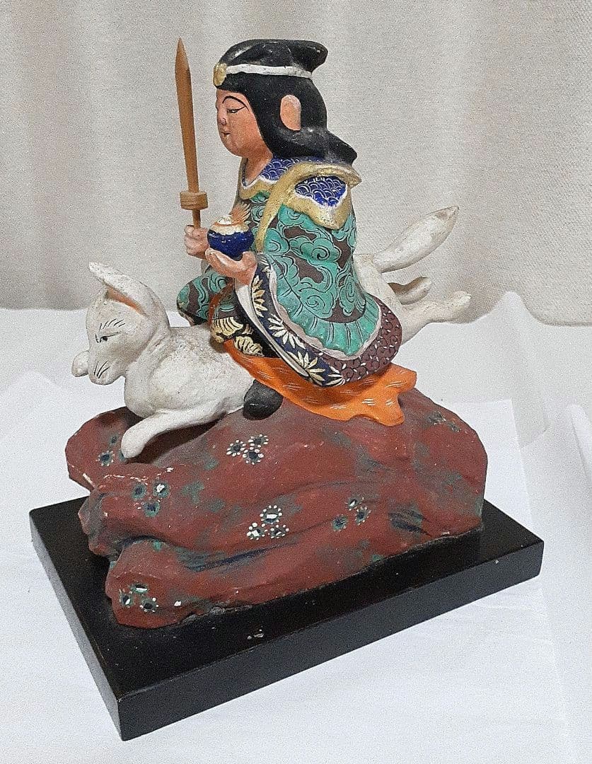 彩色　荼枳尼天尊像　神像　仏像