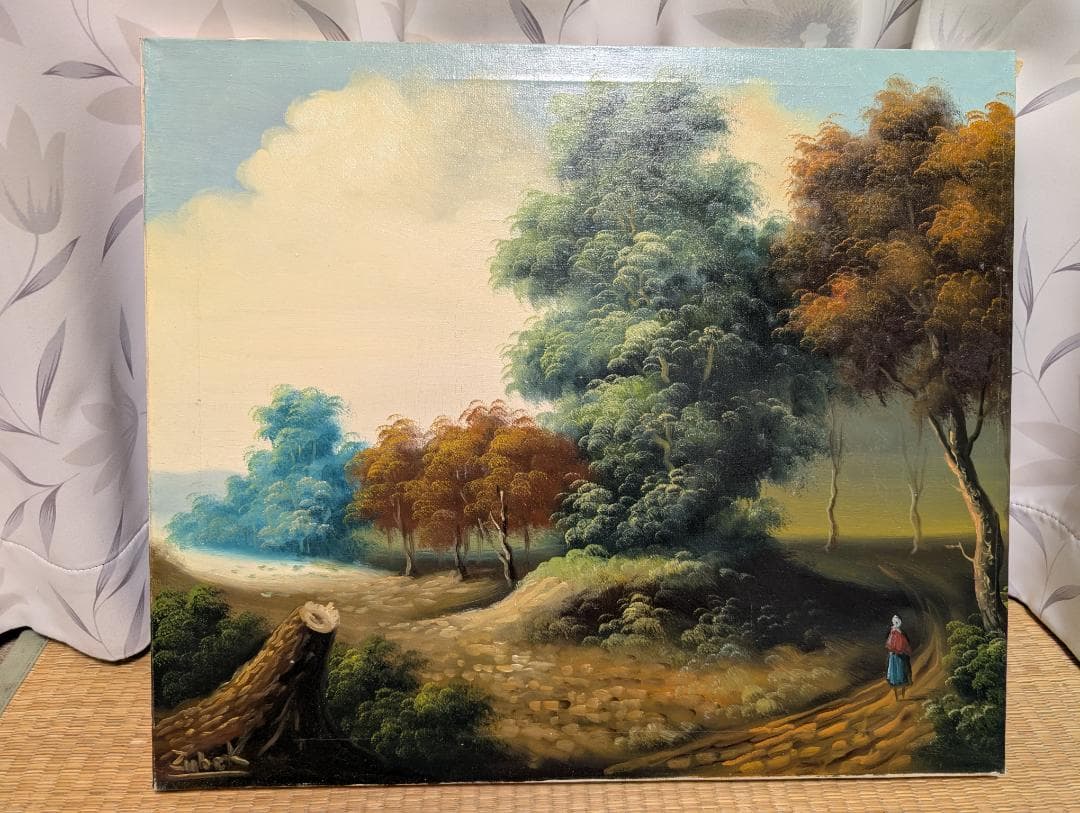 油絵　油彩　風景画　美術品　インテリア