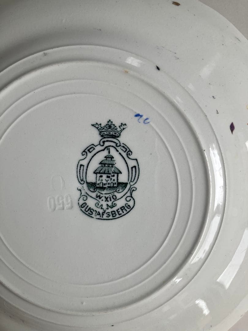 オールドグスタフスベリ　プレート2枚セット WEXIO&AXEL　鳥　花