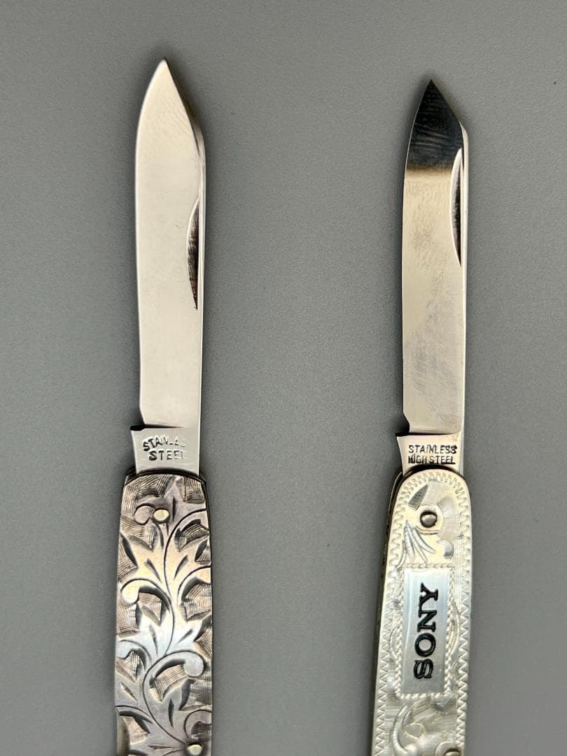 STERLING　SILVER 　刻印　藤本ナイフ　彫金　ペーパーナイフ　２本