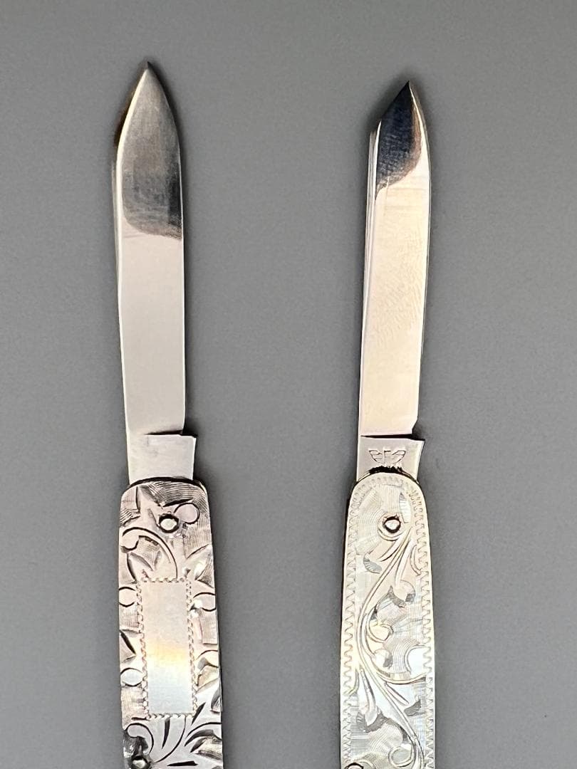 STERLING　SILVER 　刻印　藤本ナイフ　彫金　ペーパーナイフ　２本