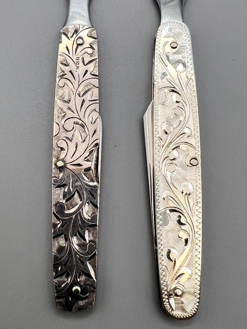 STERLING　SILVER 　刻印　藤本ナイフ　彫金　ペーパーナイフ　２本