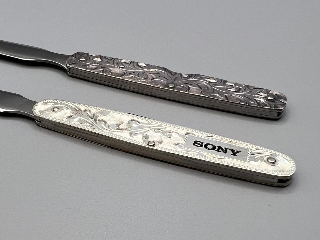 STERLING　SILVER 　刻印　藤本ナイフ　彫金　ペーパーナイフ　２本