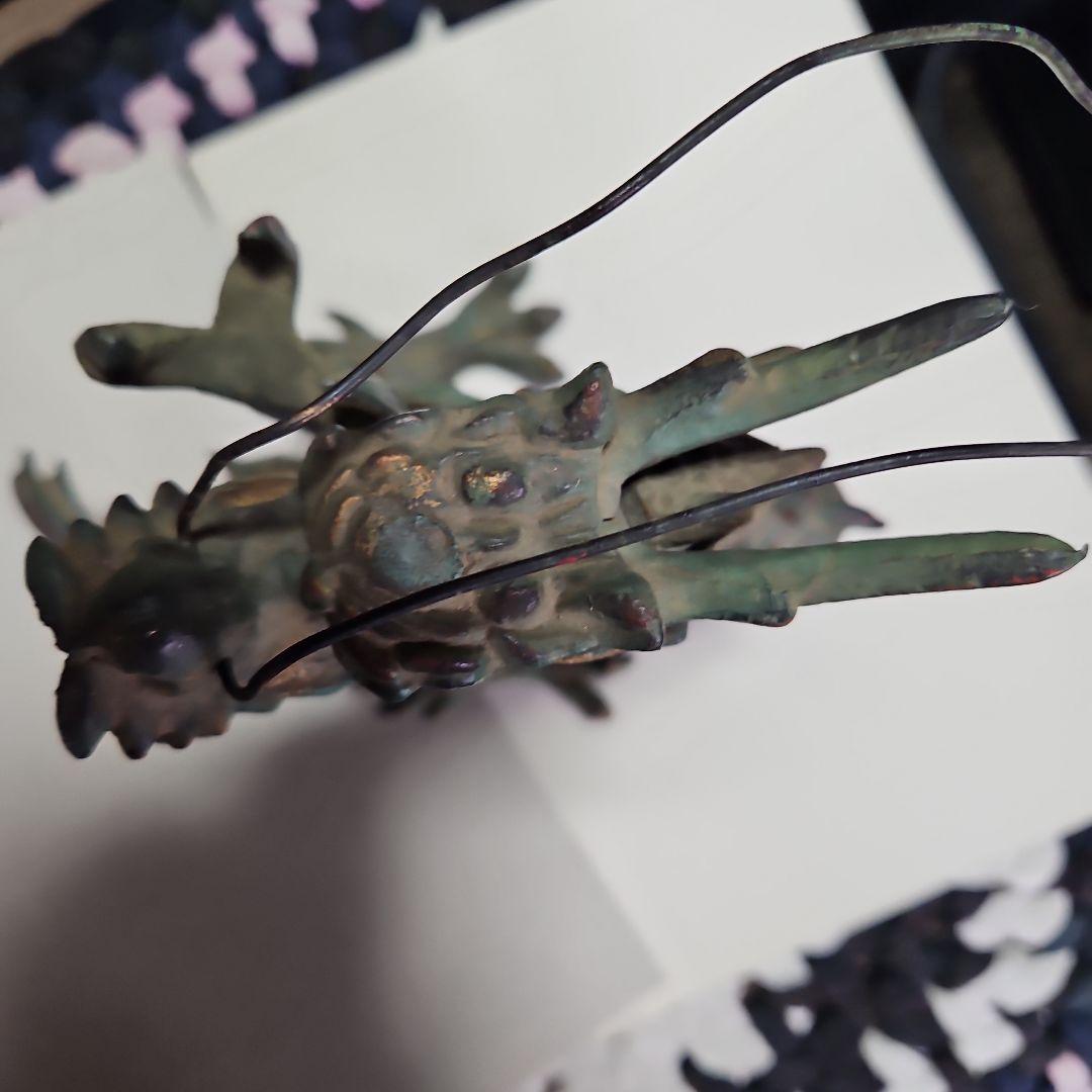 骨董青銅龍置物