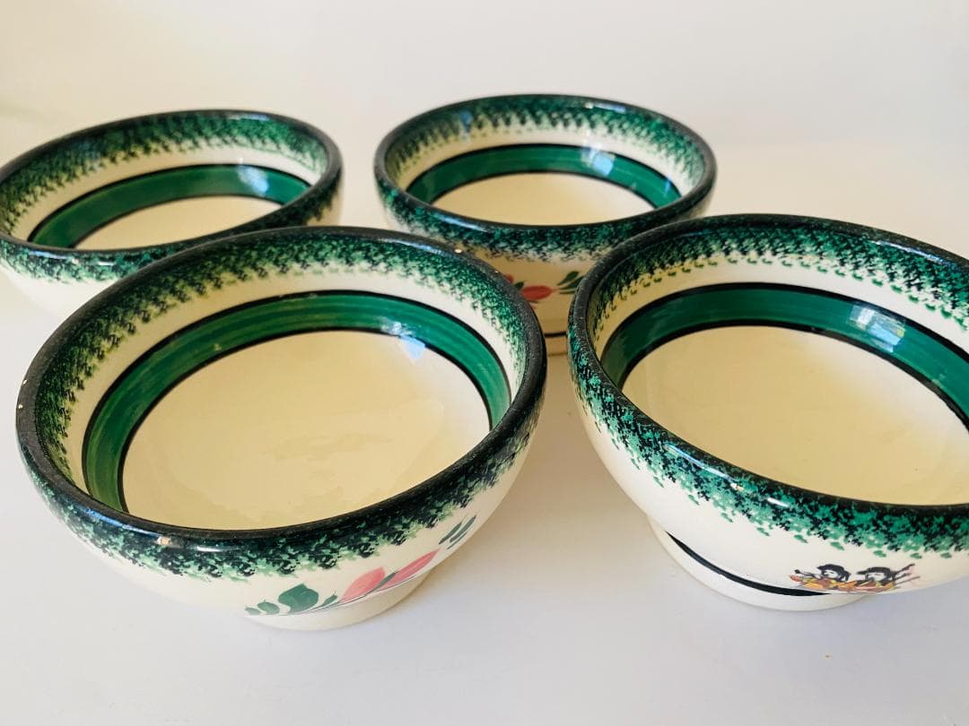 フランス　カンペール焼 ヴィンテージ　小鉢　4点セット