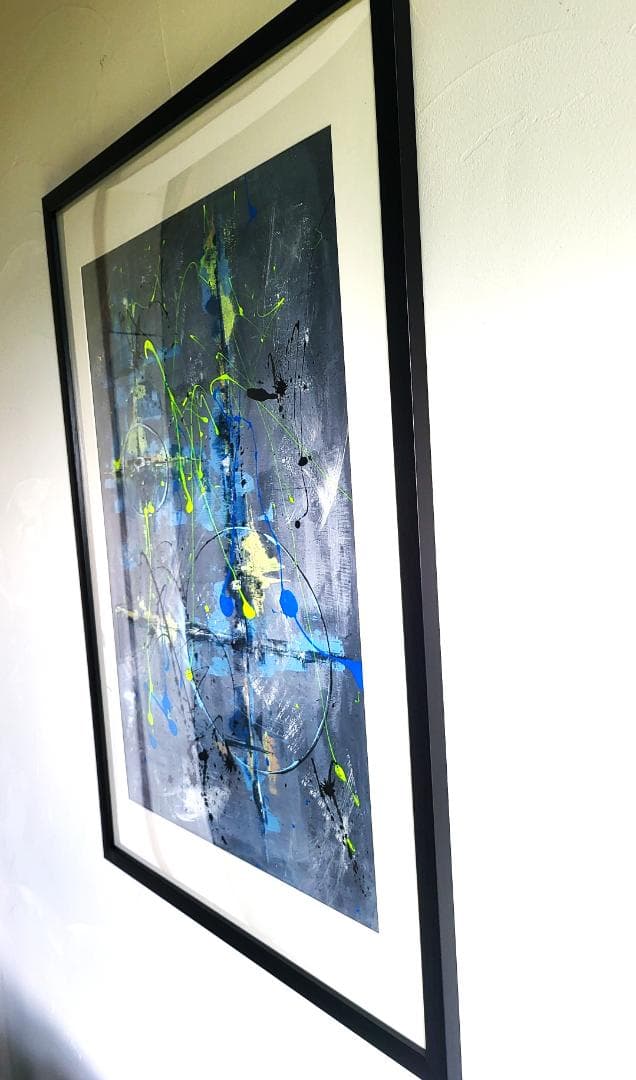 絆 / 抽象画 77×56㎝ B2 額縁セット 原画1点のみ モダンアート