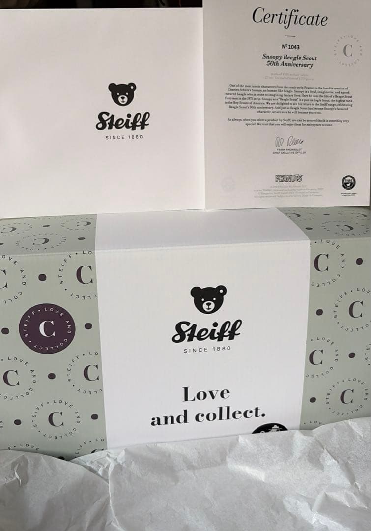 世界限定　スヌーピー ビーグル・スカウト50周年記念モデル　シュタイフ