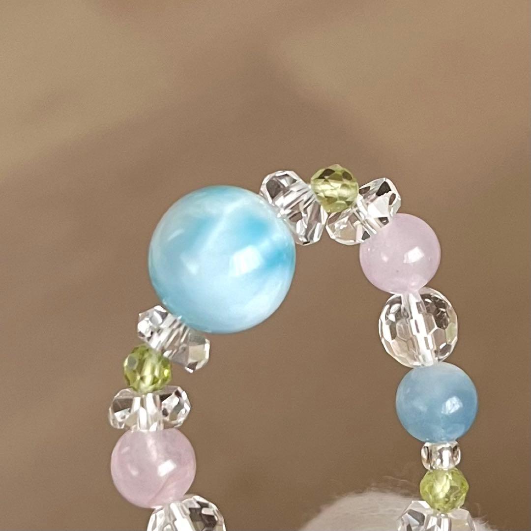 『 & Love 海色の宝石 』ハワイアンパワーストーンブレスレット