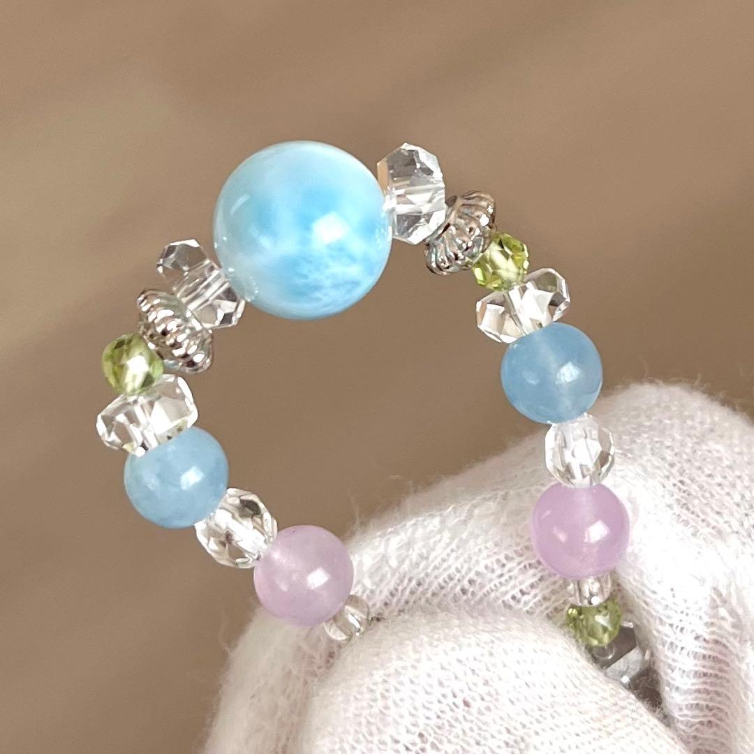 『 & Love 海色の宝石 』ハワイアンパワーストーンブレスレット