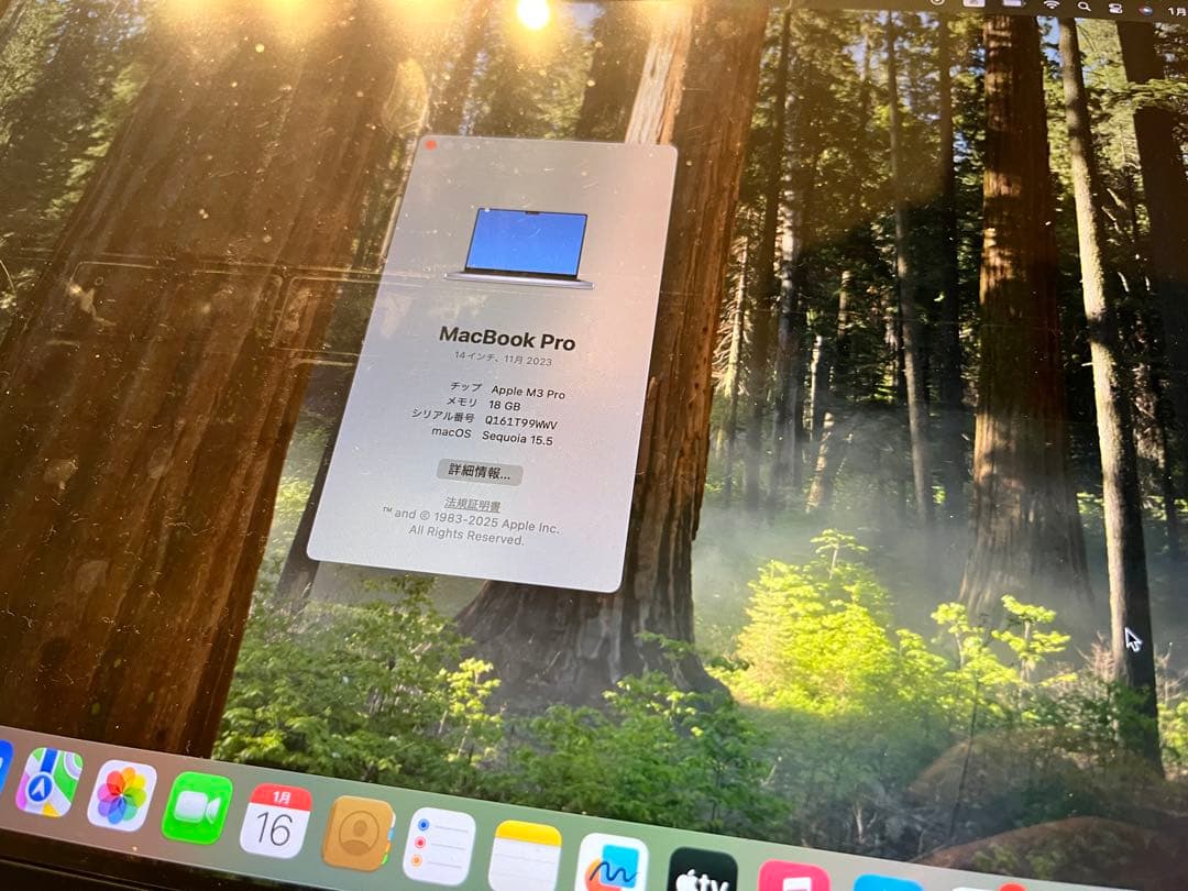 MacBook Pro M3 Pro 14インチ 18GB 1TB 早く売りたい