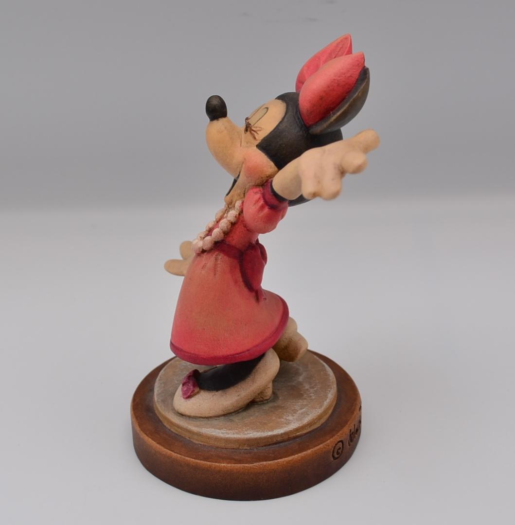 ミッキー＆ミニー　アンリ　ANRI　限定品　木彫り　イタリア　箱付　高さ11ｃｍ