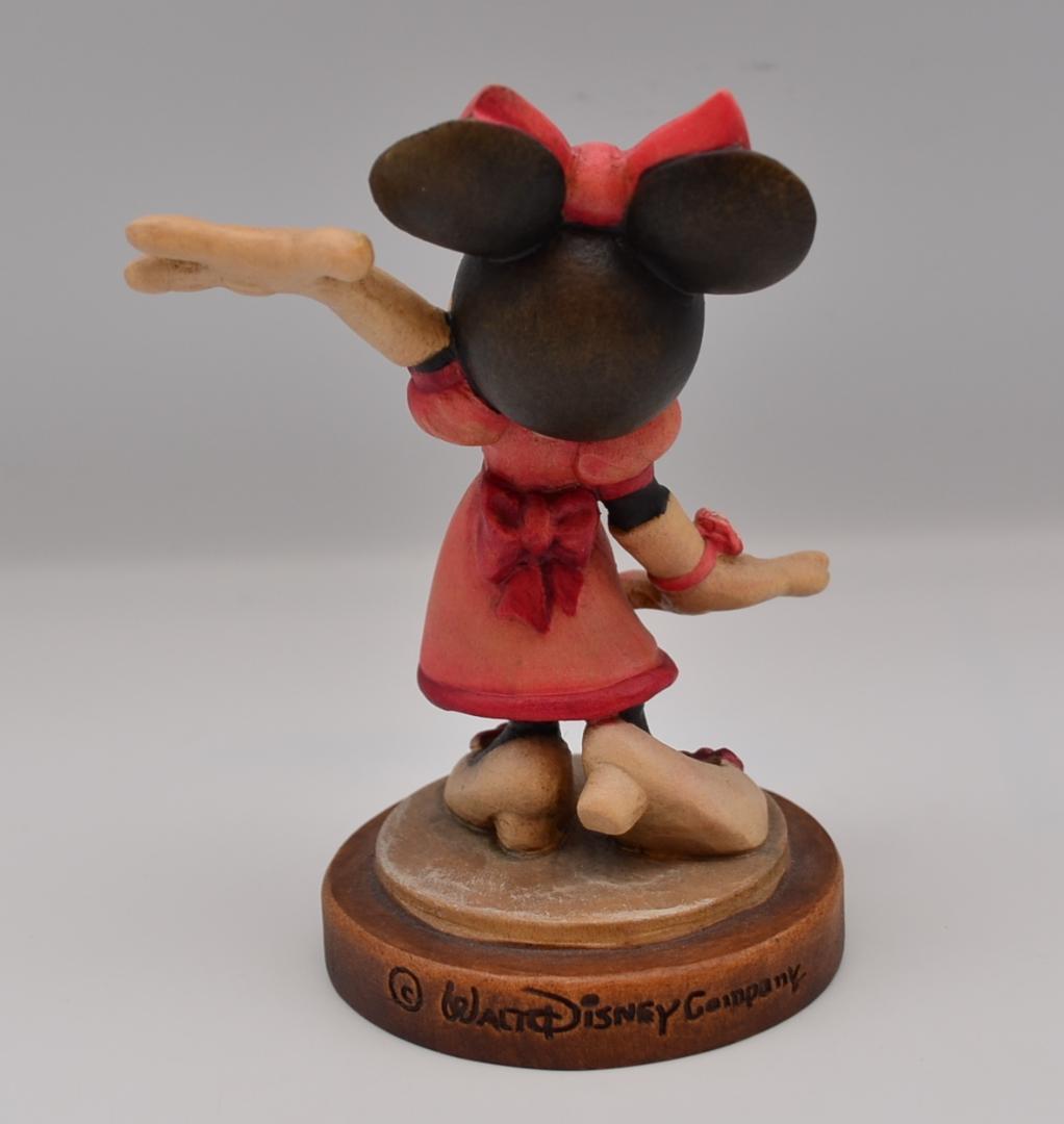 ミッキー＆ミニー　アンリ　ANRI　限定品　木彫り　イタリア　箱付　高さ11ｃｍ