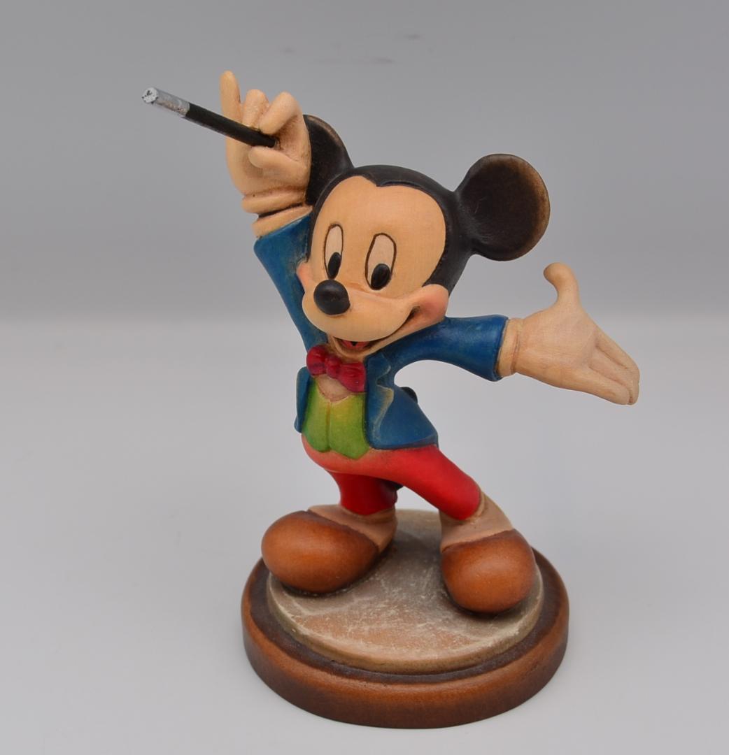 ミッキー＆ミニー　アンリ　ANRI　限定品　木彫り　イタリア　箱付　高さ11ｃｍ