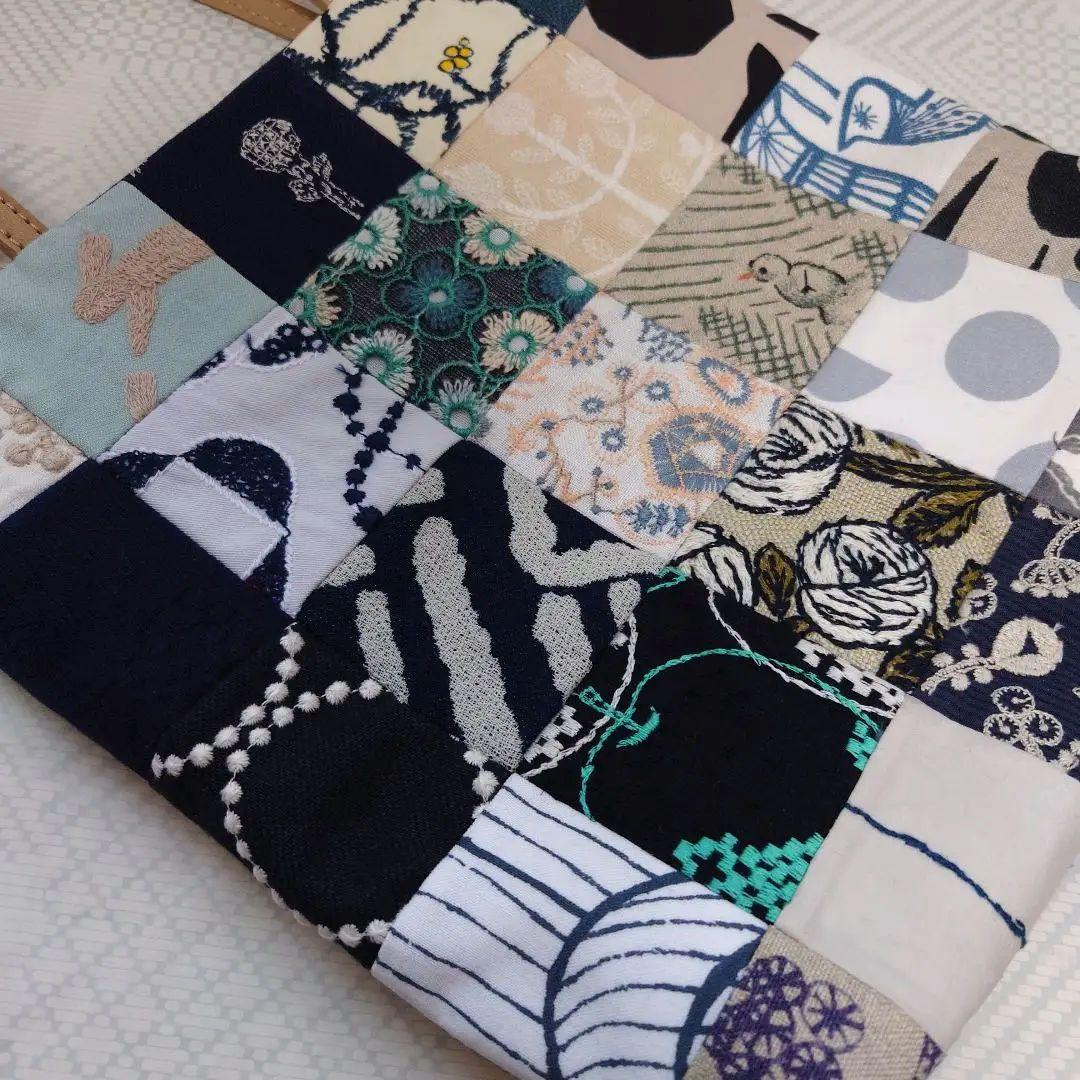 《SALE》ミナペルホネン　パッチワーク　マチありトートバッグ