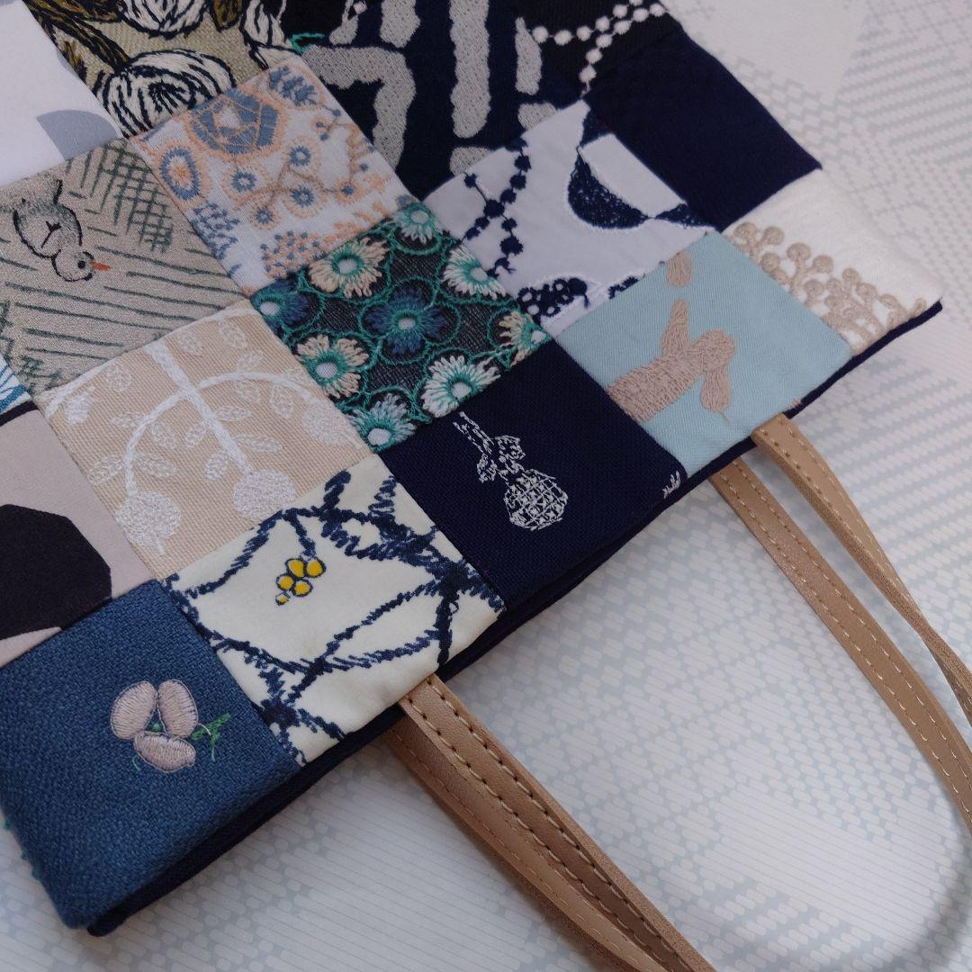 《SALE》ミナペルホネン　パッチワーク　マチありトートバッグ