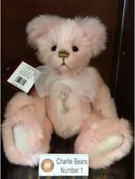 チャーリーベア　rowena　　　ゴージャスなピンクの傑作　　３３ｃｍ