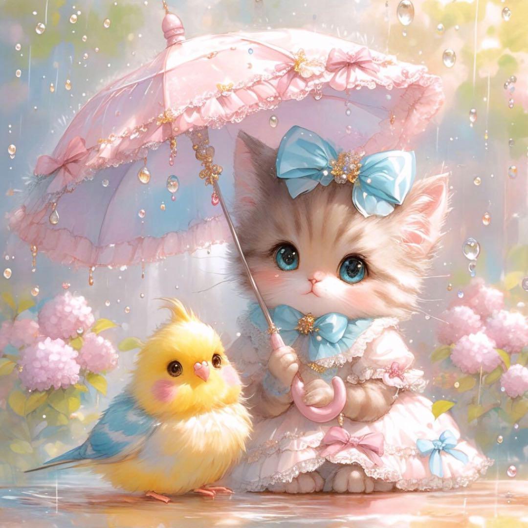 猫ちゃんパネル生地ハンドメイド★クロム