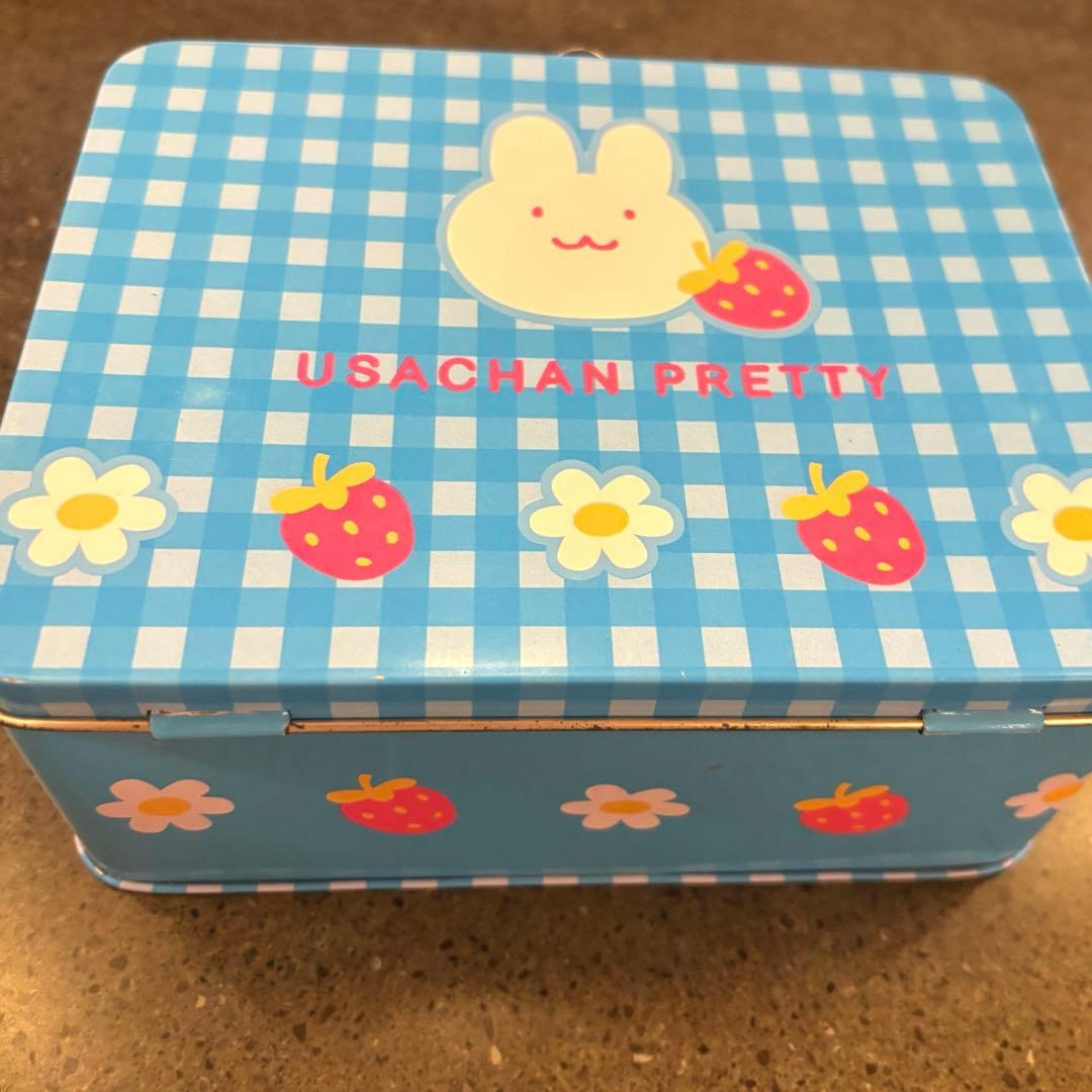 マザーグースの森 レトロ ブリキ缶 うさちゃん