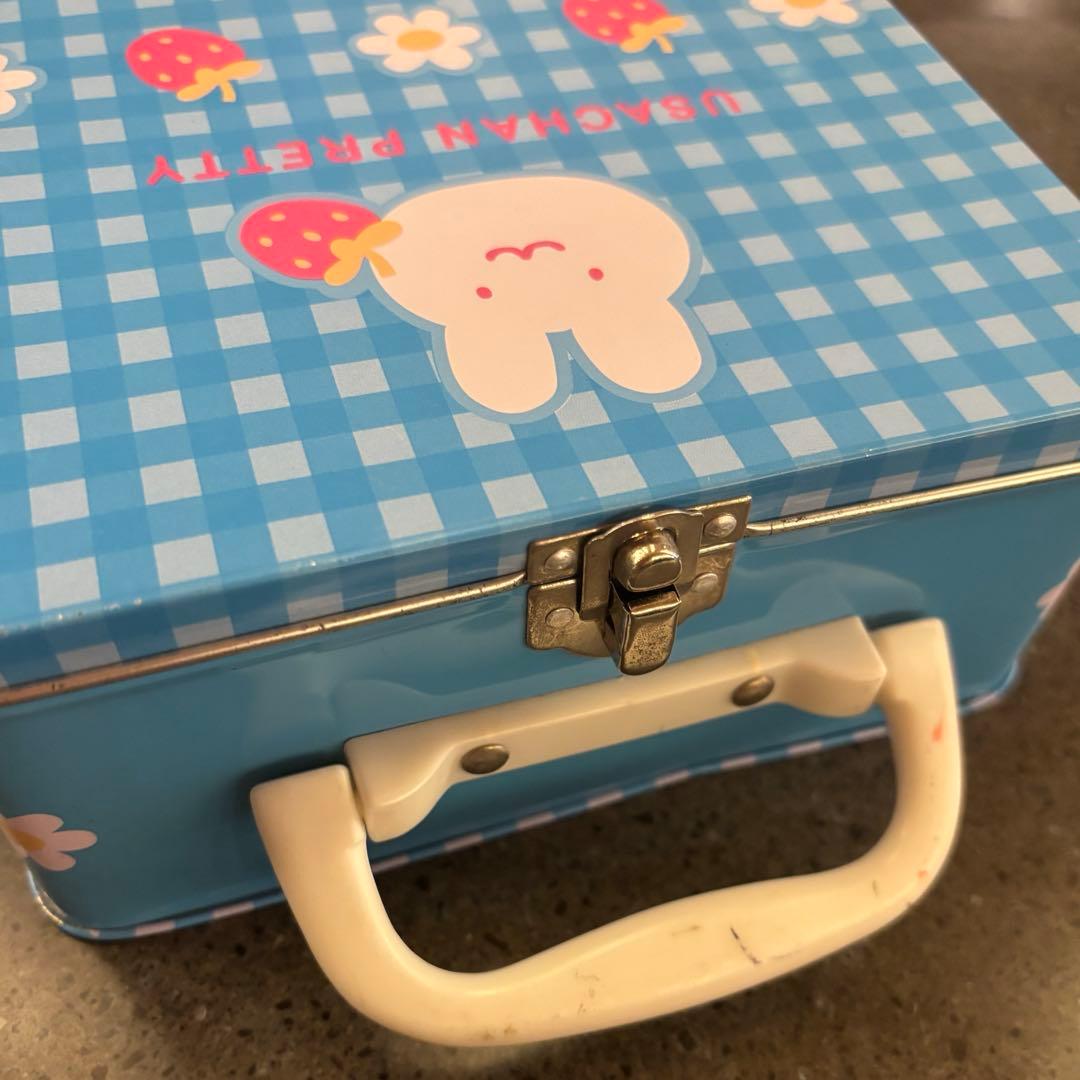 マザーグースの森 レトロ ブリキ缶 うさちゃん