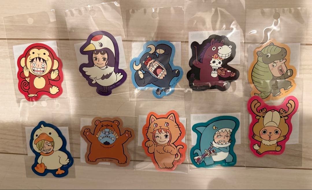 【10点セット】ワンピース ステッカー きぐるみ