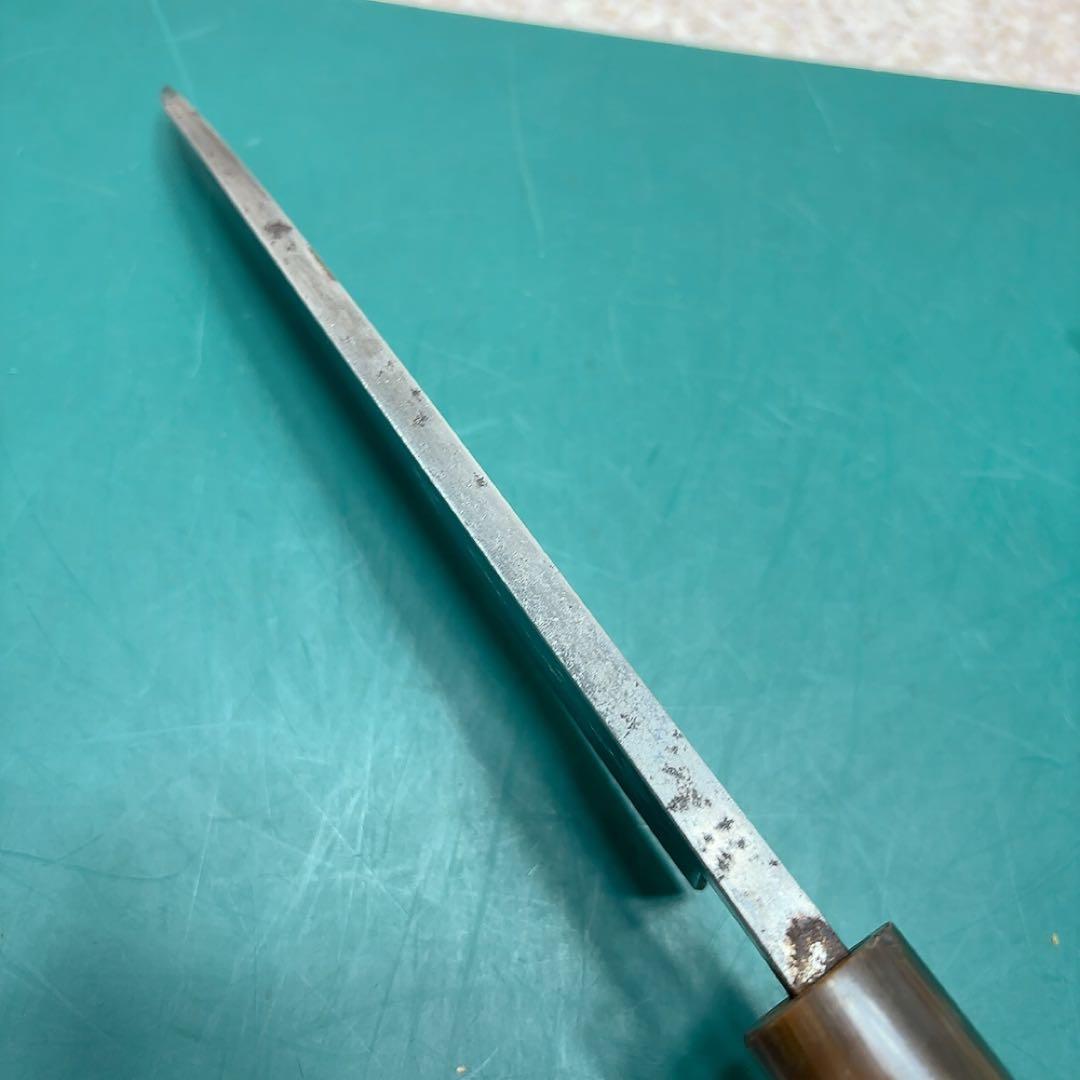 金光作 木製ハンドル 包丁 出刃包丁研ぎ済 用本水牛柄五代 金光作 A589