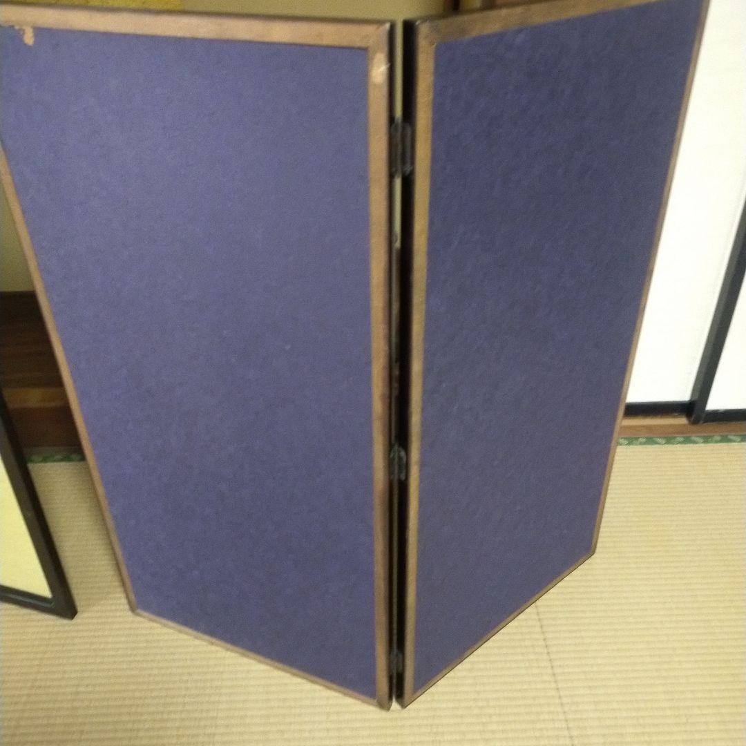 丸に梅鉢の紋の折りたたみ式間仕切り屏風