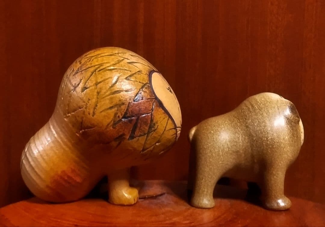 リサラーソン ライオンミディアム＆ケンネルブルドッグ ２点セット 美品