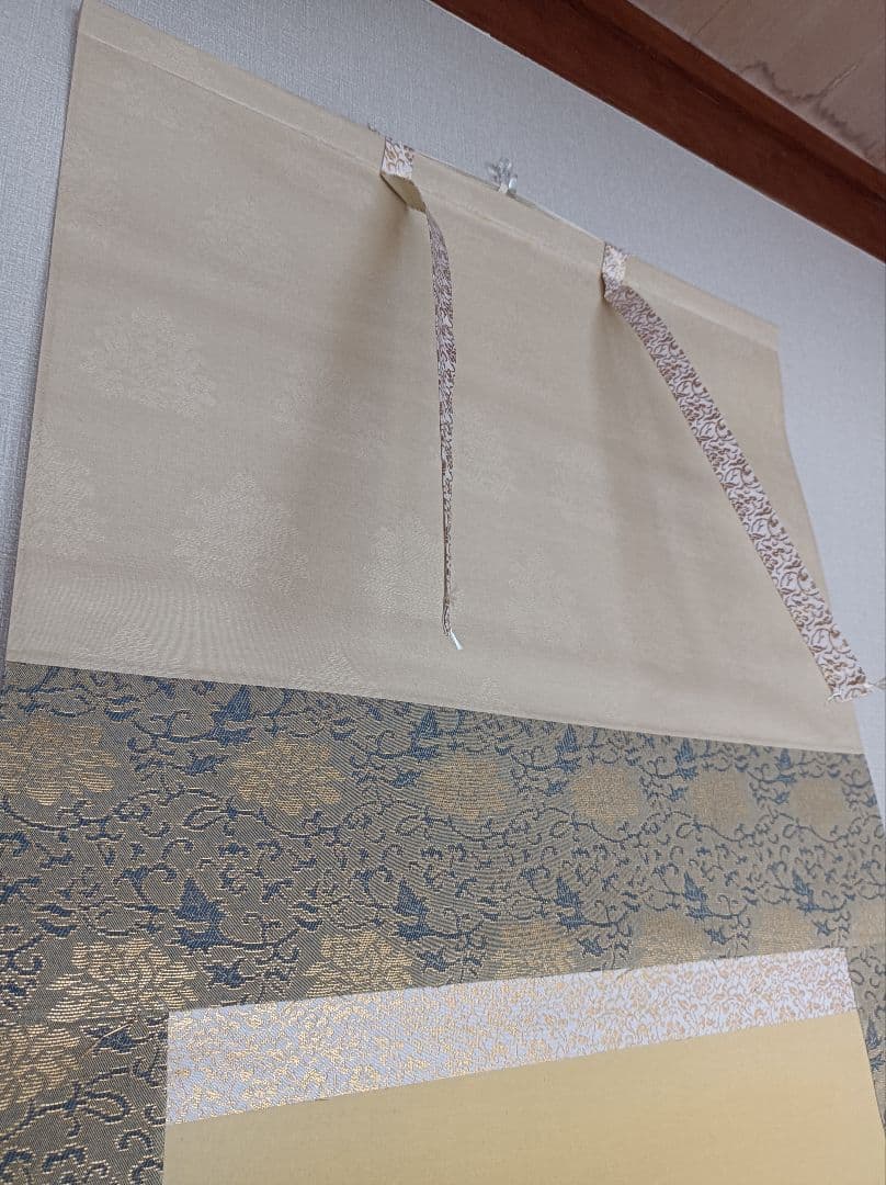 芳泉 豪華 開運 縁起物 おもてなし 軸 絵 鶴 松 日 中国 風水 美術 骨董