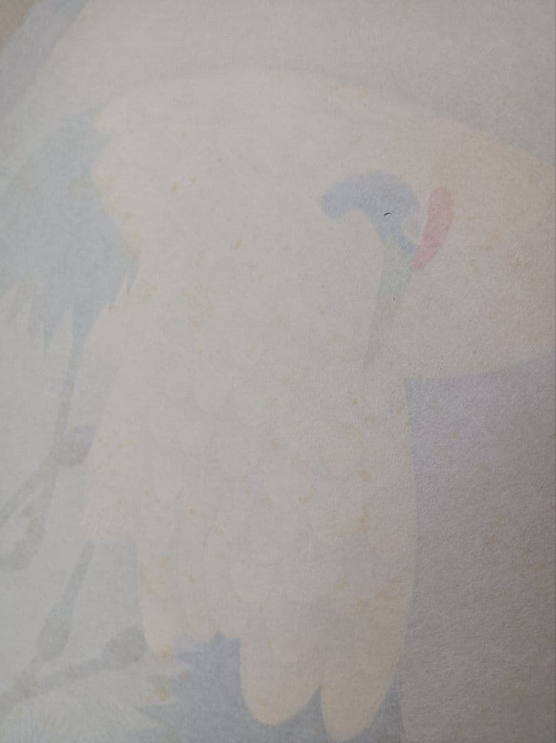 芳泉 豪華 開運 縁起物 おもてなし 軸 絵 鶴 松 日 中国 風水 美術 骨董