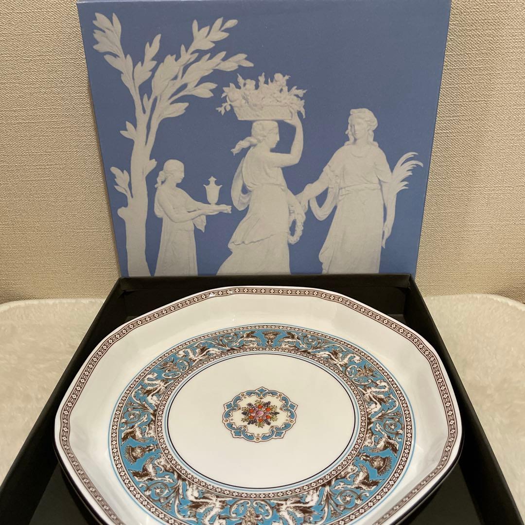 新品⭐︎ウエッジウッド　フロレンティーン ターコイズ オクタゴナルディッシュ L