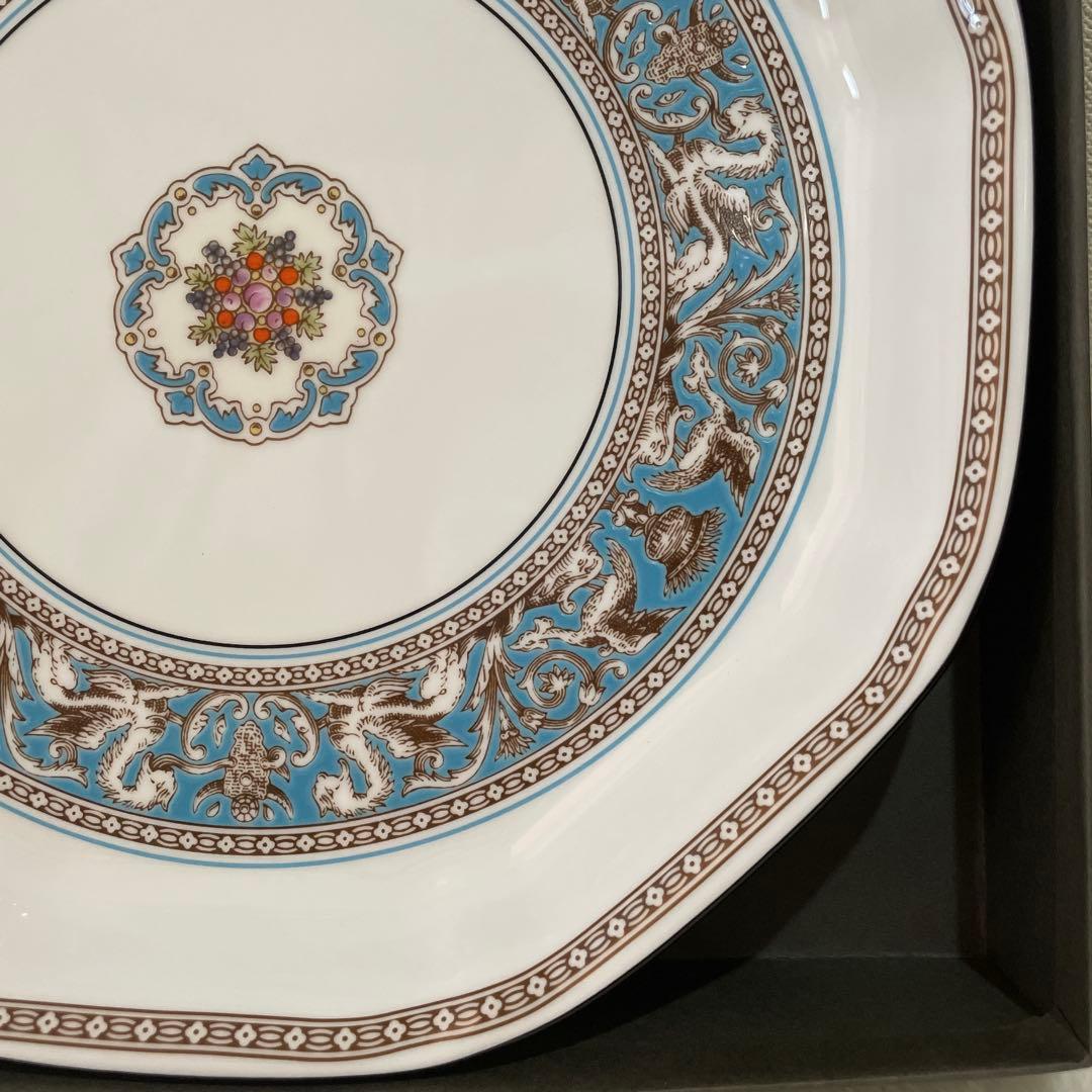 新品⭐︎ウエッジウッド　フロレンティーン ターコイズ オクタゴナルディッシュ L