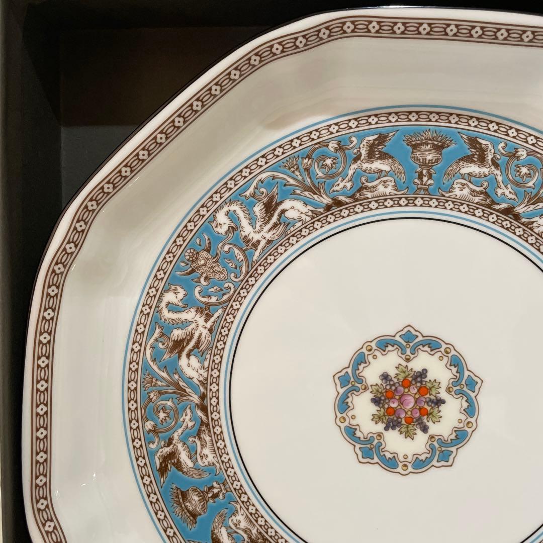 新品⭐︎ウエッジウッド　フロレンティーン ターコイズ オクタゴナルディッシュ L