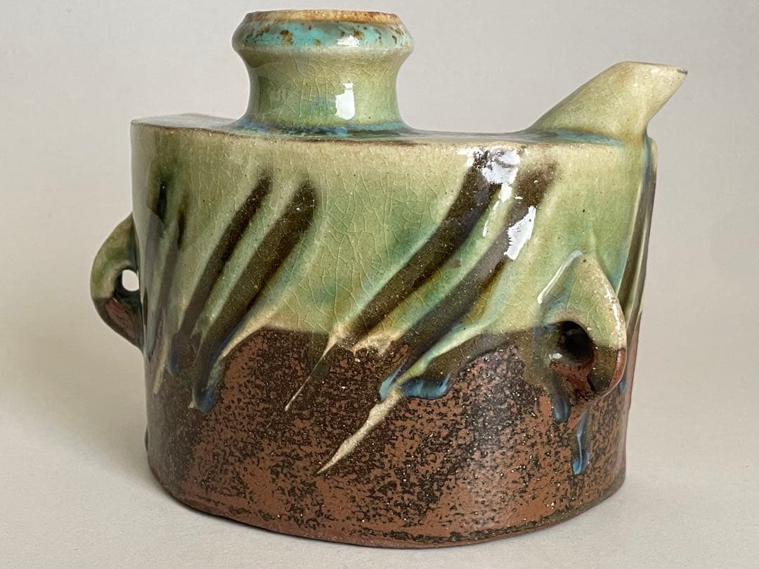 壺屋焼 指掻き抱瓶 ダチビン 沖縄 やちむん 酒器 徳利 読谷山焼 民藝 泡盛