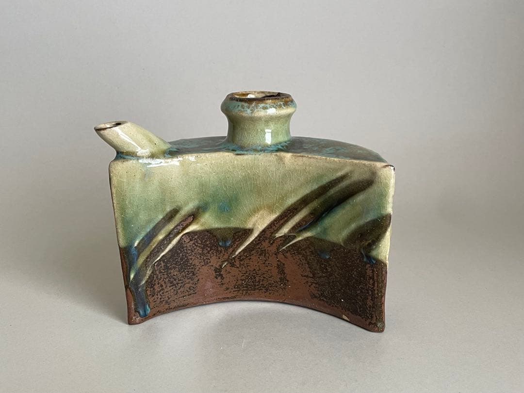 壺屋焼 指掻き抱瓶 ダチビン 沖縄 やちむん 酒器 徳利 読谷山焼 民藝 泡盛