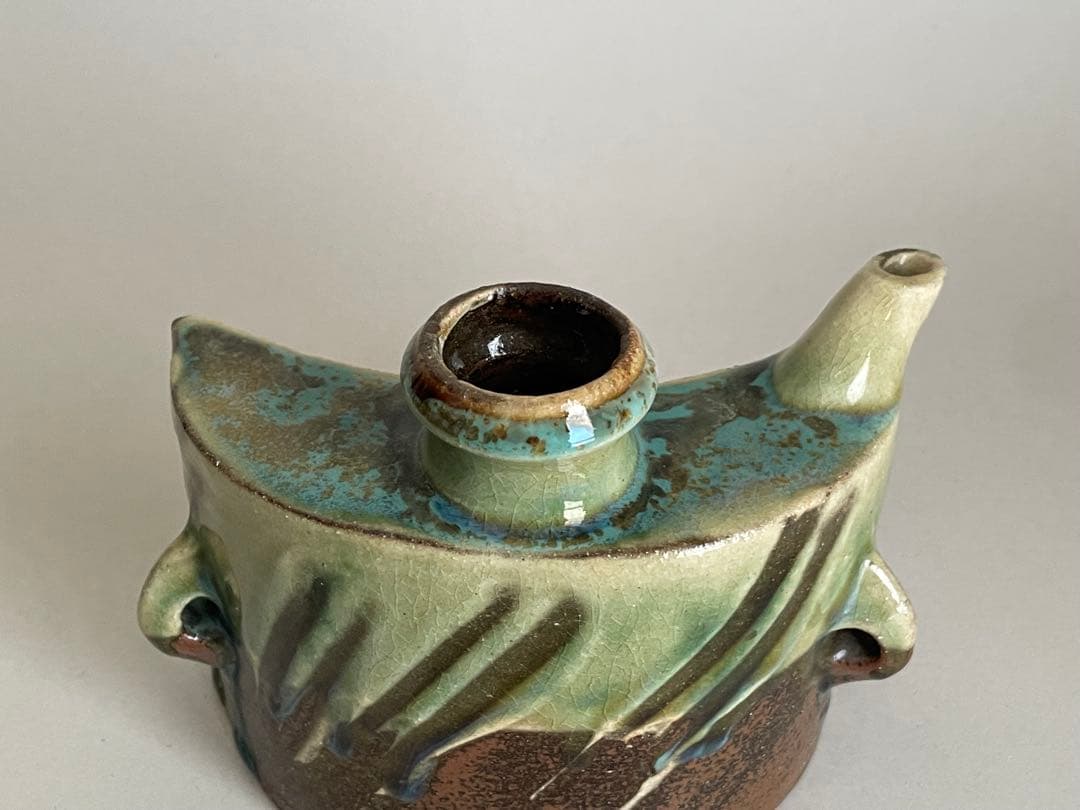 壺屋焼 指掻き抱瓶 ダチビン 沖縄 やちむん 酒器 徳利 読谷山焼 民藝 泡盛