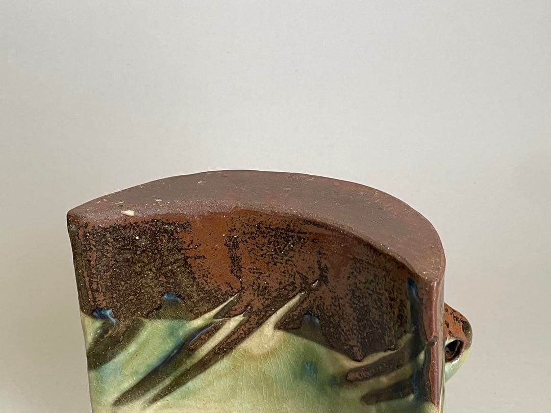 壺屋焼 指掻き抱瓶 ダチビン 沖縄 やちむん 酒器 徳利 読谷山焼 民藝 泡盛