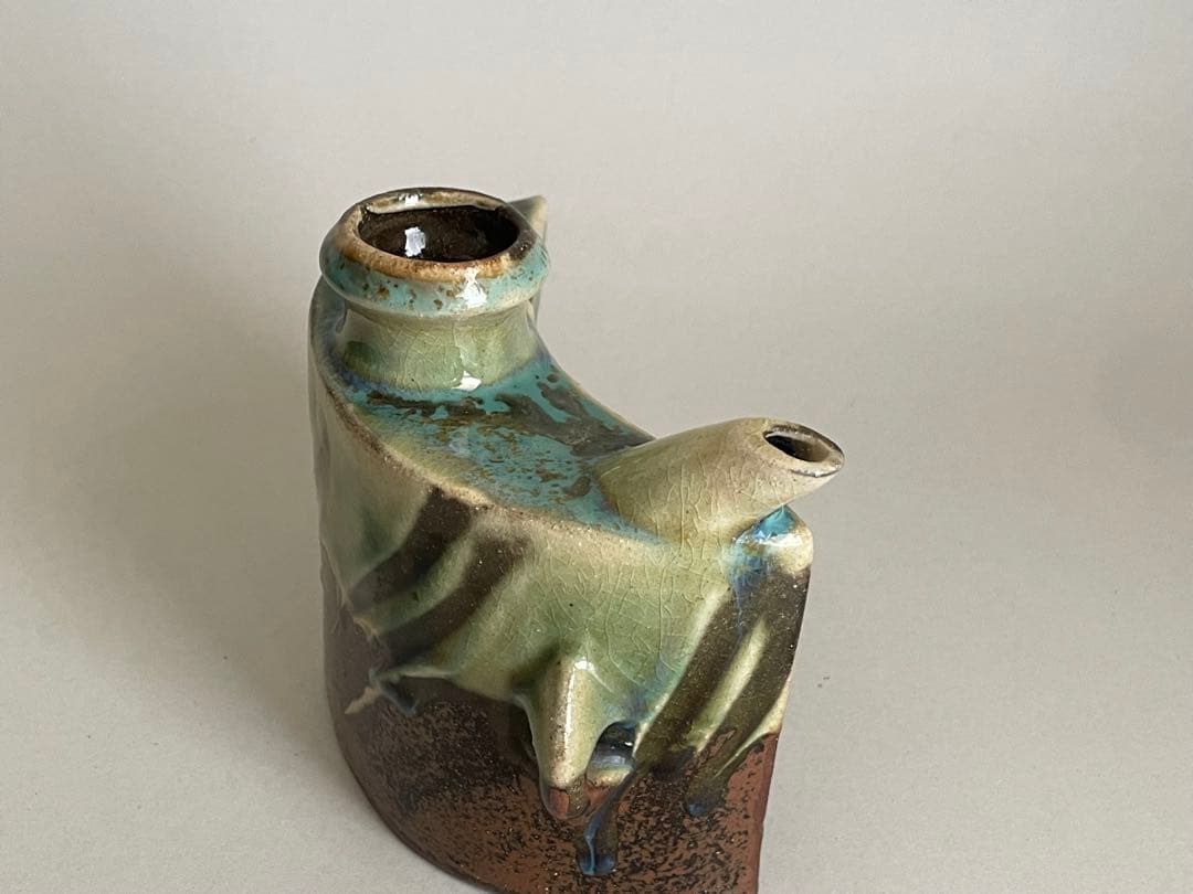 壺屋焼 指掻き抱瓶 ダチビン 沖縄 やちむん 酒器 徳利 読谷山焼 民藝 泡盛