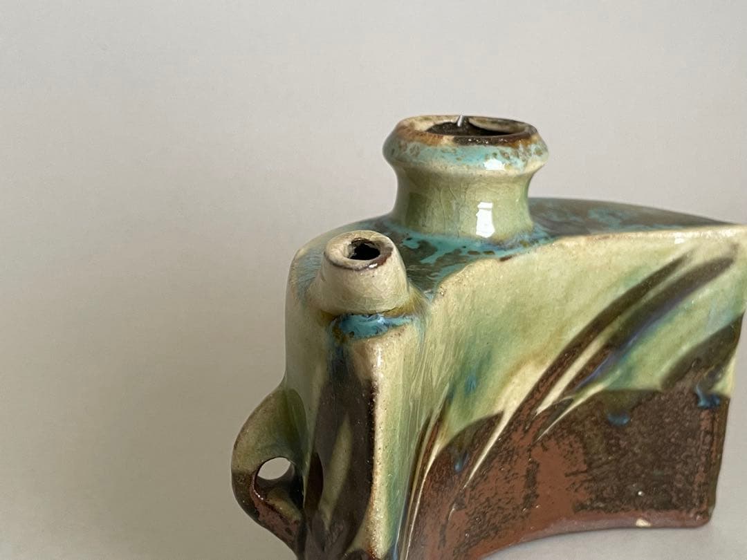 壺屋焼 指掻き抱瓶 ダチビン 沖縄 やちむん 酒器 徳利 読谷山焼 民藝 泡盛