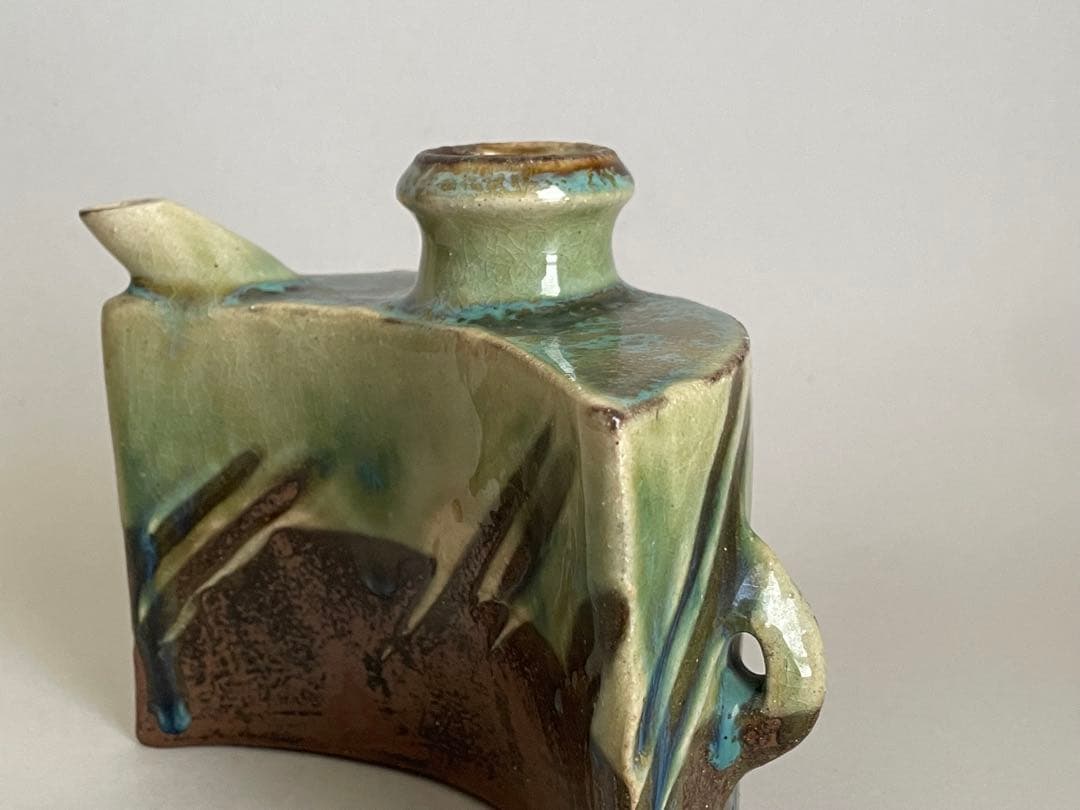 壺屋焼 指掻き抱瓶 ダチビン 沖縄 やちむん 酒器 徳利 読谷山焼 民藝 泡盛