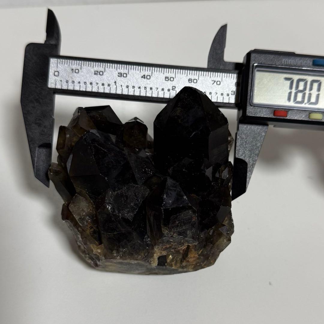 484g モリオン クラスター 漆黒コンゴ産 原石 天然石 魔除け