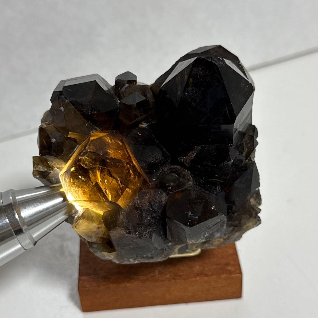 484g モリオン クラスター 漆黒コンゴ産 原石 天然石 魔除け